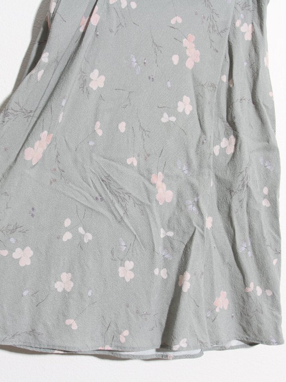 Aritzia Wilfred Bellow Mini Dress Sage Frost Green Heirloom Pink Floral Size 6 - Picture 11 of 13